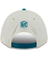 New Era Men's Cream/Teal Jacksonville Jaguars 2025 Nfl Draft 9FORTY A-Frame M-Crown Adjustable Hat