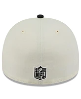 New Era Men's Cream/Black Pittsburgh Steelers 2025 Nfl Draft A-Frame 59FIFTY Fitted Hat