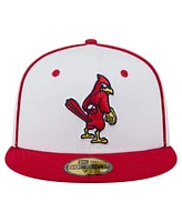 New Era Men's White/Red Memphis Redbirds Authentic Collection 59FIFTY Fitted Hat