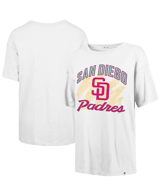 '47 Brand Women's White San Diego Padres City Connect Sadie Distressed T-Shirt
