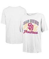 '47 Brand Women's White San Diego Padres City Connect Sadie Distressed T-Shirt