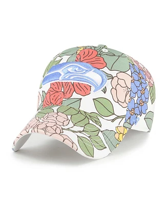 '47 Brand Women's White Seattle Seahawks Florentina Clean Up Adjustable Hat