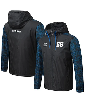 Umbro Men's Black El Salvador National Team Full-Zip Hooded Rain Jacket