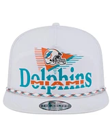 New Era Men's White Miami Dolphins Collide Golfer Snapback Hat