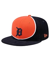 New Era Men's Navy/Orange Detroit Tigers Retro Split Corduroy Snapback Hat