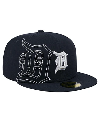 New Era Men's Navy Detroit Tigers Yarn Stitch 59FIFTY Fitted Hat