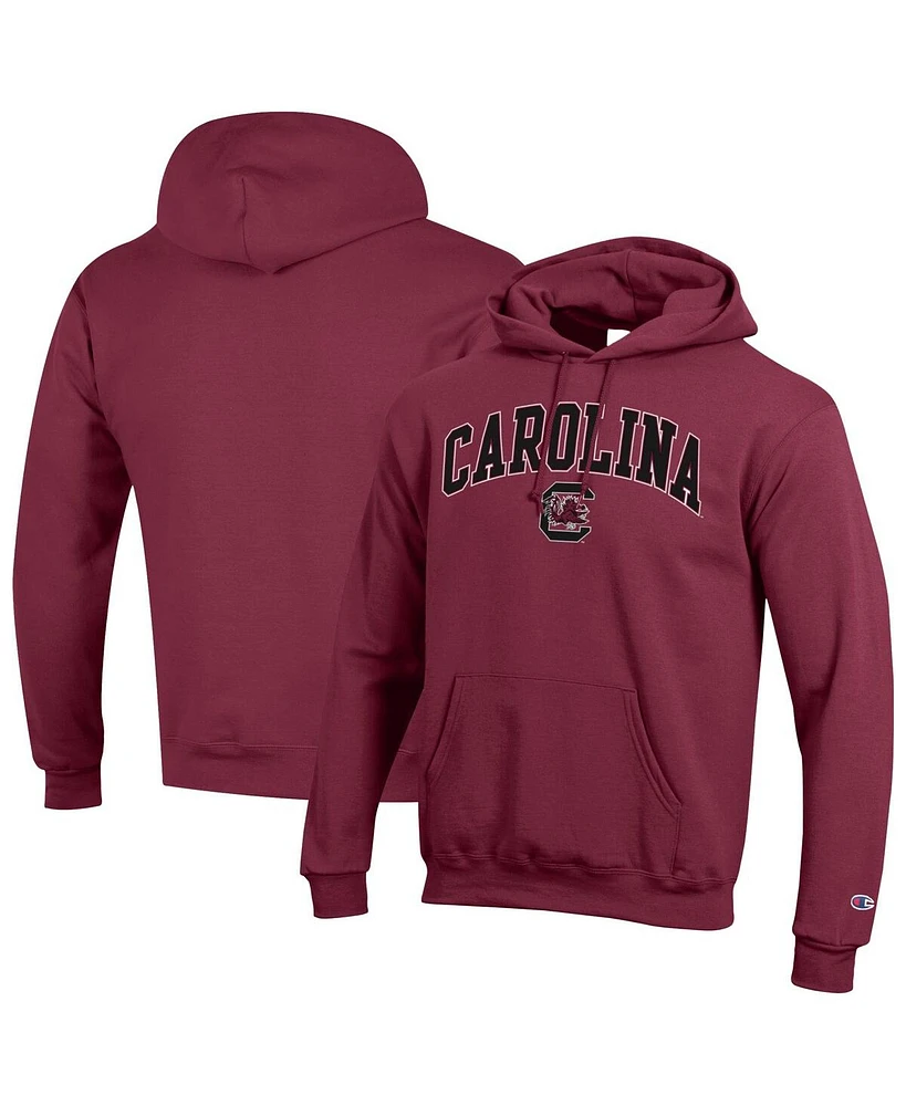 Champion Men's Garnet South Carolina Gamecocks Arch Over Logo Pullover Hoodie