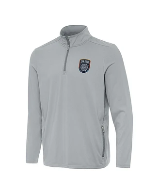 Antigua Men's Gray San Diego Fc Perilous Quarter-Zip Pullover Sweatshirt