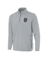 Antigua Men's Gray San Diego Fc Perilous Quarter-Zip Pullover Sweatshirt