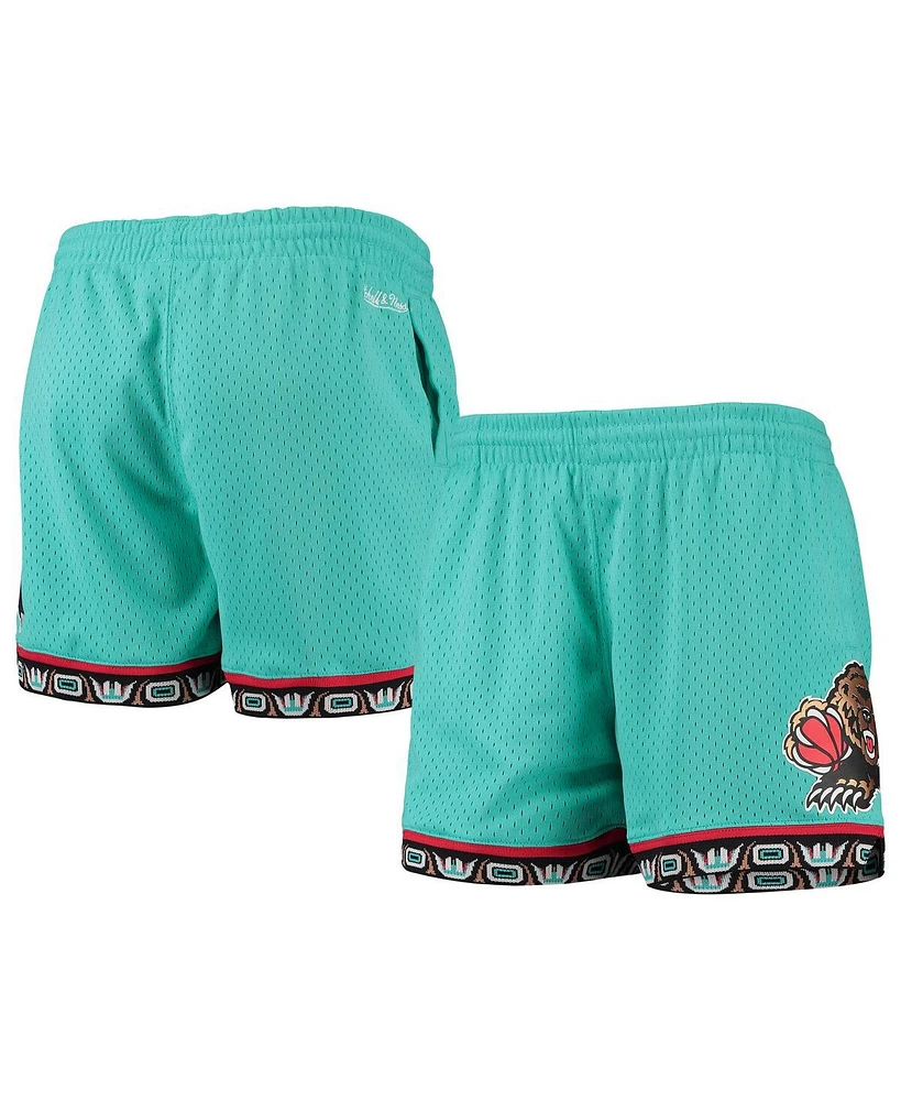 Mitchell & Ness Women's Turquoise Vancouver Grizzlies Hardwood Classics Jump Shot Shorts