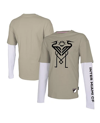 Stadium Essentials Men's Tan Inter Miami Cf Status Long Sleeve T-Shirt