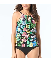 Beach House Women's Jaclyn High Neck Ruffle Tankini Top