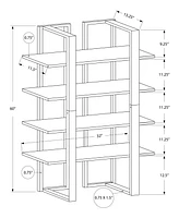 Metal 4-Tier Bookshelf – Open Shelving Unit for Home or Office