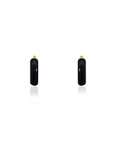 The Lovery Onyx Hoop Earrings millimeters