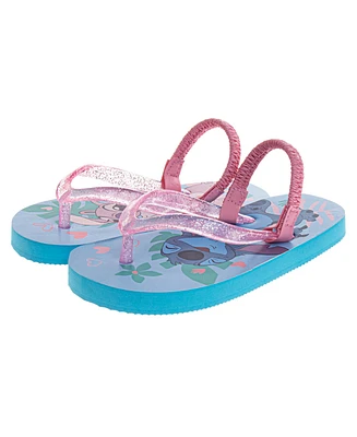 Disney Toddler Girls Stitch and Angel Dual Sizes Flip Flop Slippers