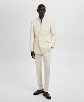 Mango Men's Linen Slim-Fit Suit Pants