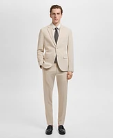 Mango Men's Stretch Fabric Super Slim-Fit Suit Pants