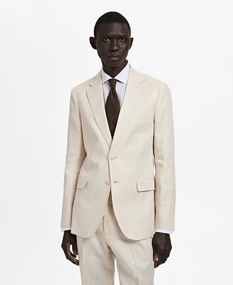 Mango Men's Linen Slim-Fit Suit Blazer