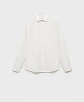 Mango Men's Slim-Fit Striped Seersucker Shirt