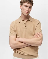 Mango Men's Structured Knitted Slim-Fit Polo Shirt