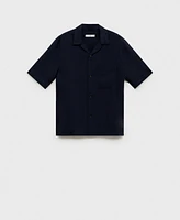Mango Men's Lyocell Pocketed Shirt