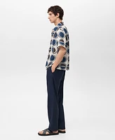 Mango Men's Printed Short-Sleeved Shirt
