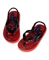 Spider-Man Toddler Boys Superhero Backstrap Flip Flop Slippers