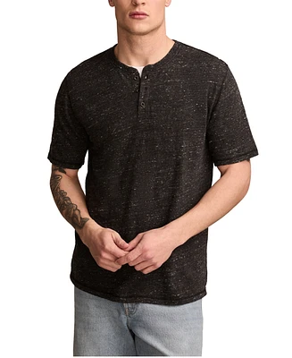 Lucky Brand Men's Linen Short Sleeve Henley Shirt