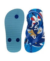 Sonic The Hedgehog Toddler Boys Slip On Flip Flop Slippers