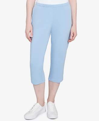 Ruby Rd. Petite Elastic Waist Pull-On French Terry Capri Pants