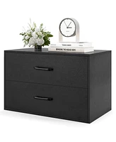 2-Drawer Storage Cabinet Dresser Chest with Handles – Stackable Organizer for Bedroom, Living Room, or Closet