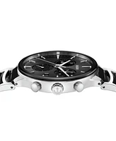 Rado Unisex Swiss Chronograph Centrix Black Ceramic & Stainless Steel Bracelet Watch 41mm
