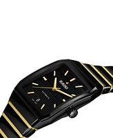Rado Women's Swiss Automatic Anatom Gold Pvd Stainless Steel & Black Ceramic Bracelet Watch 33mm