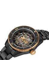 Rado Men's Swiss Automatic Captain Cook Skeleton Black High-Tech Ceramic Bracelet Watch 43mm