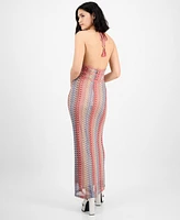 Guess Women's Sleeveless Crochet Halter Dress