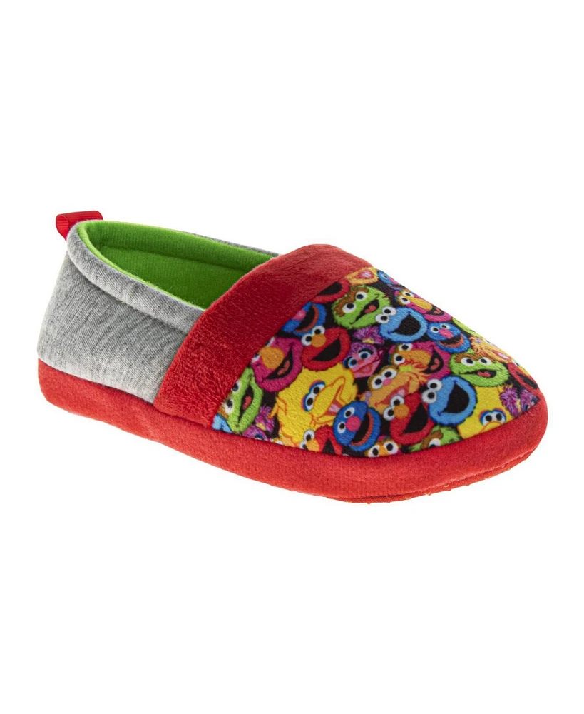 Sesame Street Toddler Girls and Boys All Your Friends Dual Sizes Slippers