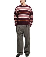 Cotton On Men's Box Fit Fuzzy Crew Knit Sweater