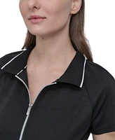 Dkny Sport Women's Court Pique Knit Polo Dress