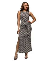 24seven Comfort Apparel Women's Sleeveless Side Slit Maxi Dress