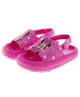 Disney Toddler Girls Minnie Mouse Hook and Loop Backstrap Slides