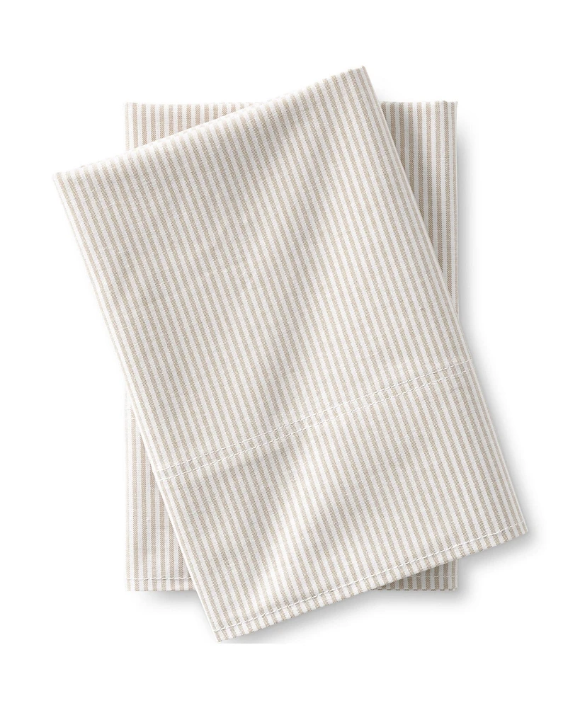 Lands' End Cotton Oxford Stripe Pillowcases