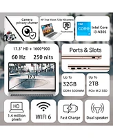 Hp Essential 17.3" Daily Traditional Laptop Intel Core i3 N305 8GB Ram Intel Uhd Graphics 512GB Ssd Storage Windows 11 Home Hd+ 60Hz - Rose
