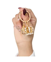 Juicy Couture Crystal Crown Keychain – Elegant Gold Accessory