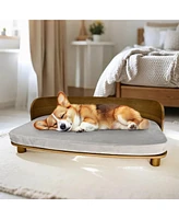 Bingopaw Wooden Bed Stool For Dogs&Cats With Pad