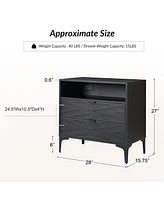 Auguste 2-Drawer Nightstand with Charging Port