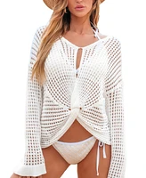 Cupshe Women's Soft Currents White Cover-Up Top