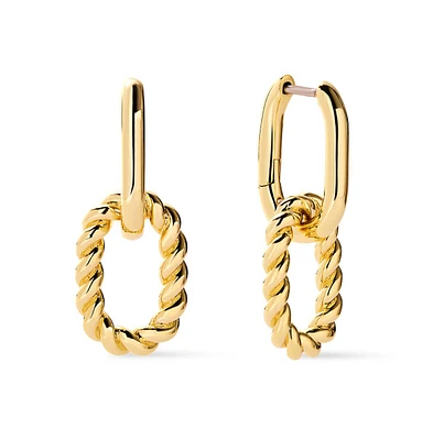 Ana Luisa - Gold Drop Earrings - Ash Double Mini