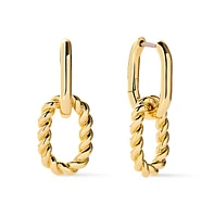 Ana Luisa - Gold Drop Earrings - Ash Double Mini