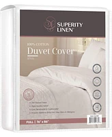 Superity Linen 100% Premium Cotton Duvet Cover - Soft, Comfortable, and Allergy Free - 200 Thread Count