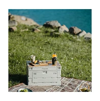 Naturehike Collapsible Storage Box, 23L Car Trunk Storage Box, Foldable Heavy-Duty Plastic Organizer with Lid, Portable Camping & Home Crate